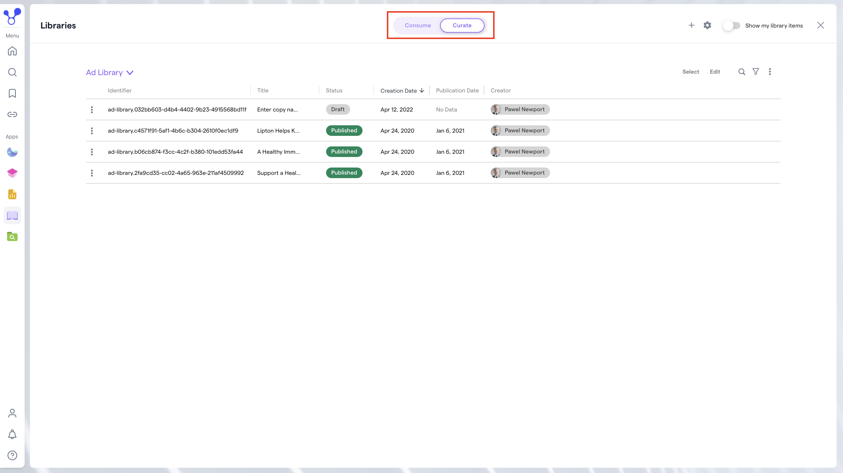 Switch to curate view - Libraries.png