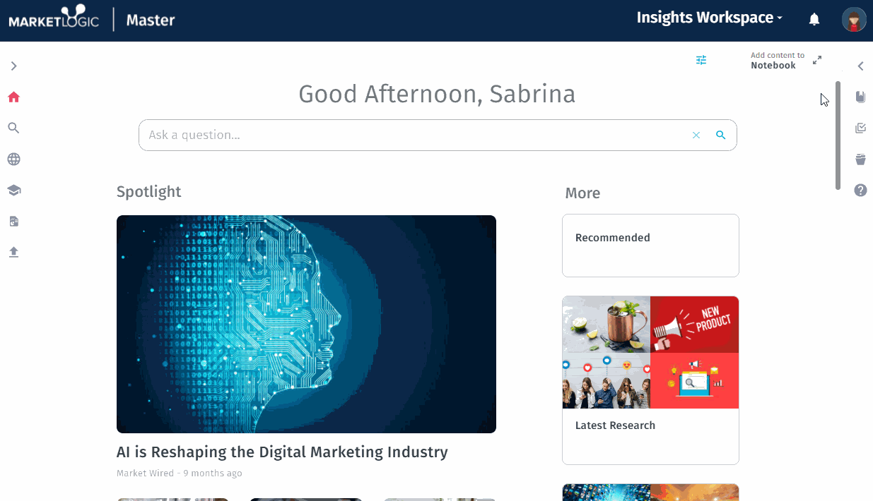 How To Add Content To A Notebook Collection Market Logic Knowledge Center